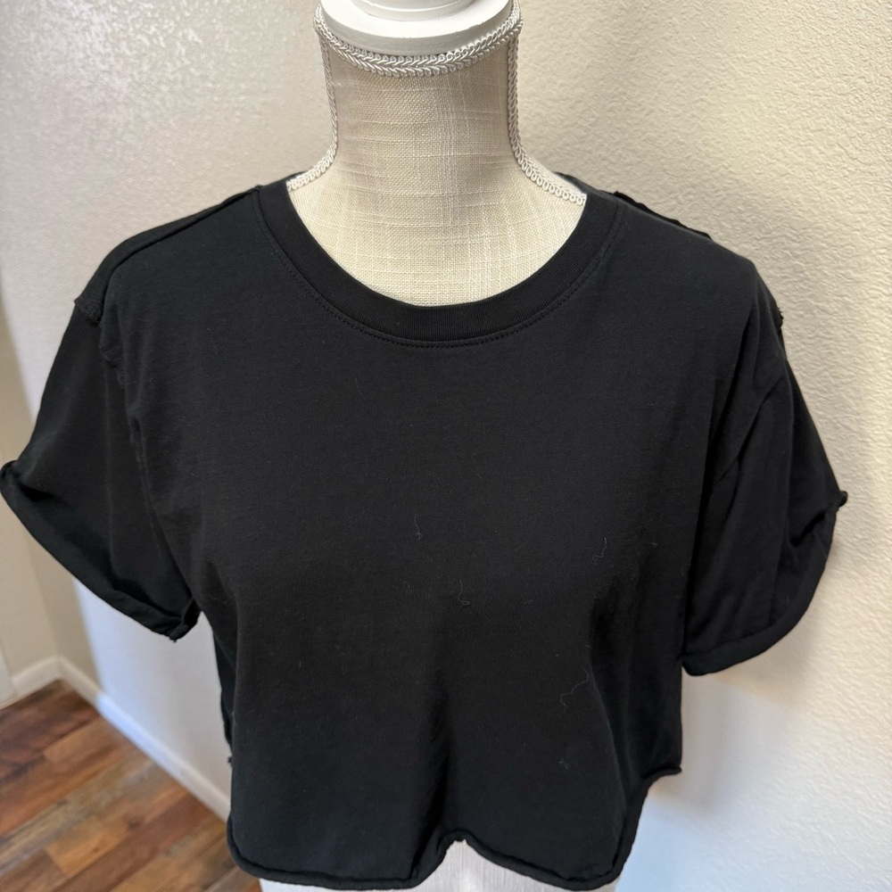 Forever 21 Black Women's Crop Top - Size Large - Picture 2 of 13